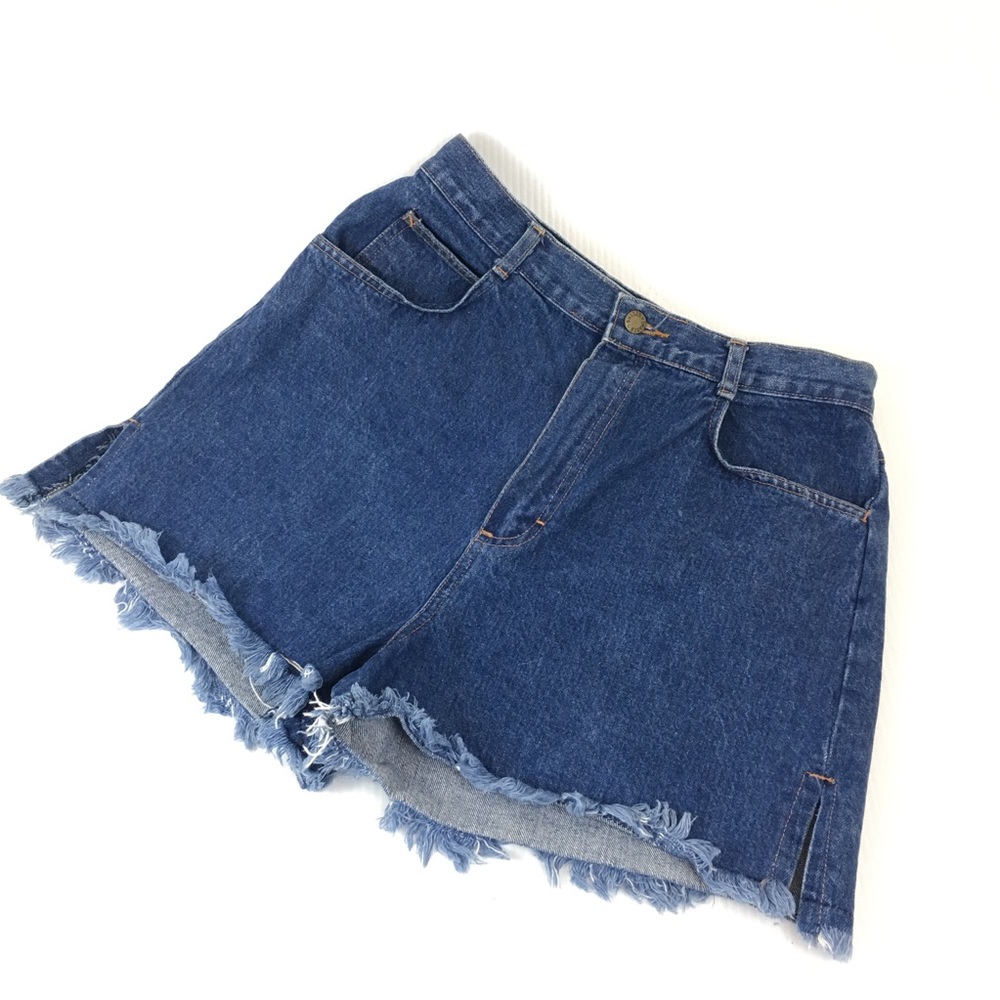 SHADES Vintage 80s Highwaist Blue Denim Shorts